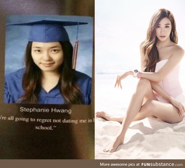 Backing up her yearbook quote