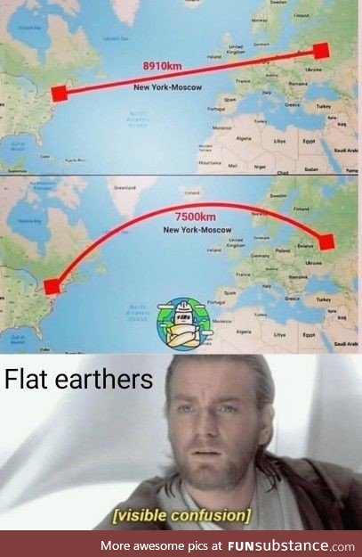 Confused flat earthers