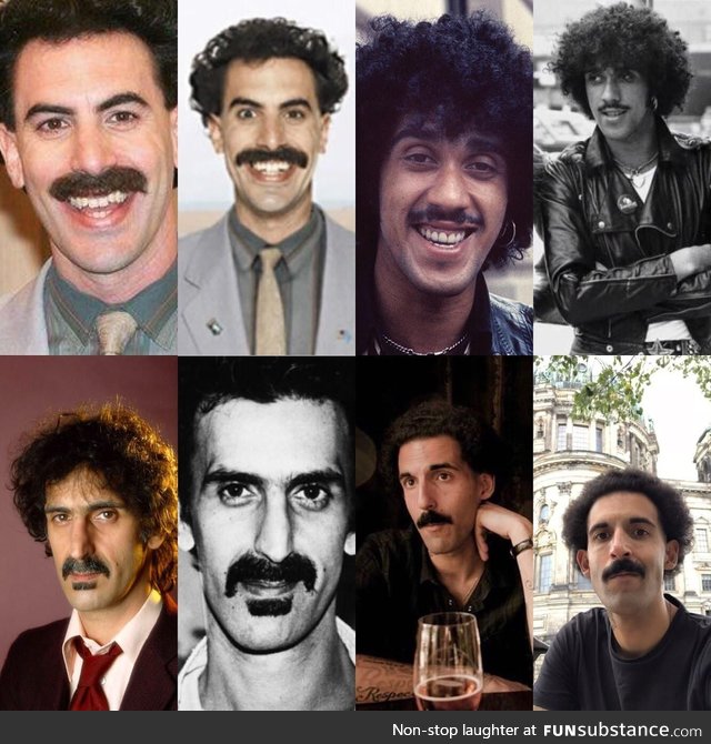 A friend told me I look like the illegitimate lovechild of Borat, Phil Lynott, and Frank