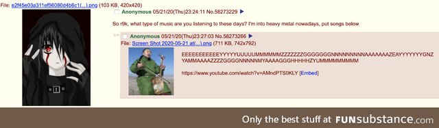 Anon enjoys Mongolian Throat Singing
