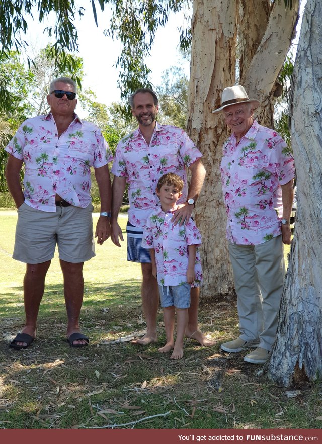 Lucky enough to have 4 generations in a photo for father's day here in Australia