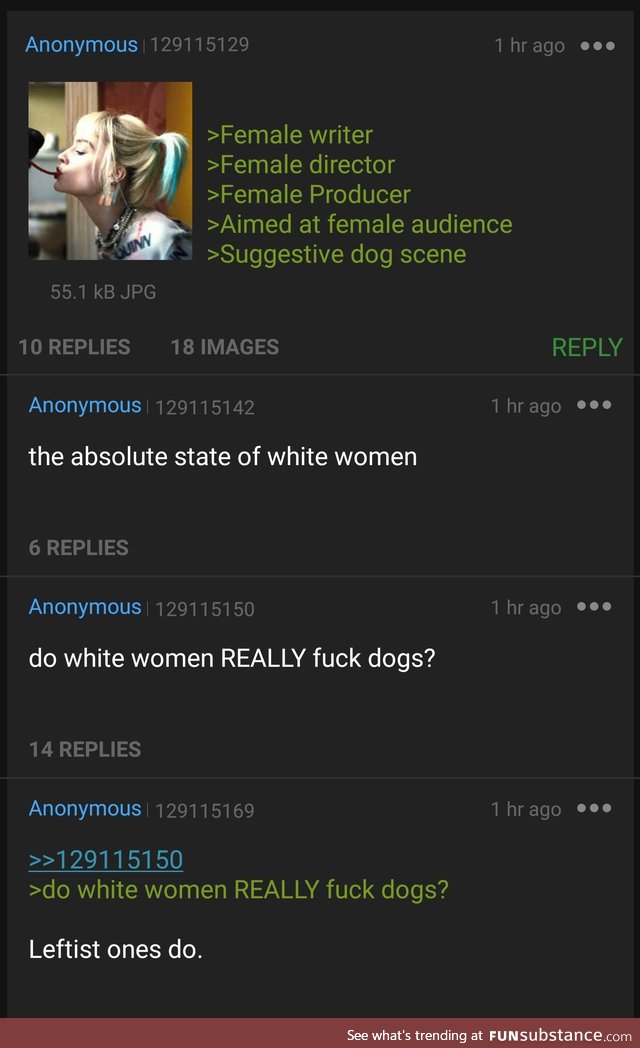Anons question white women's (((friendship))) with dogs