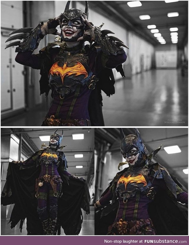 This Batman and Joker in one cosplay is kind of awesome (credit: Nikolay_photo)