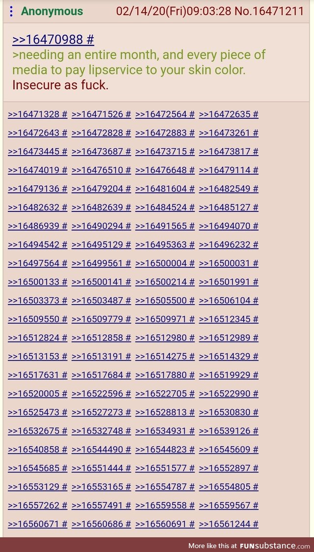 Anon calls it how he sees it