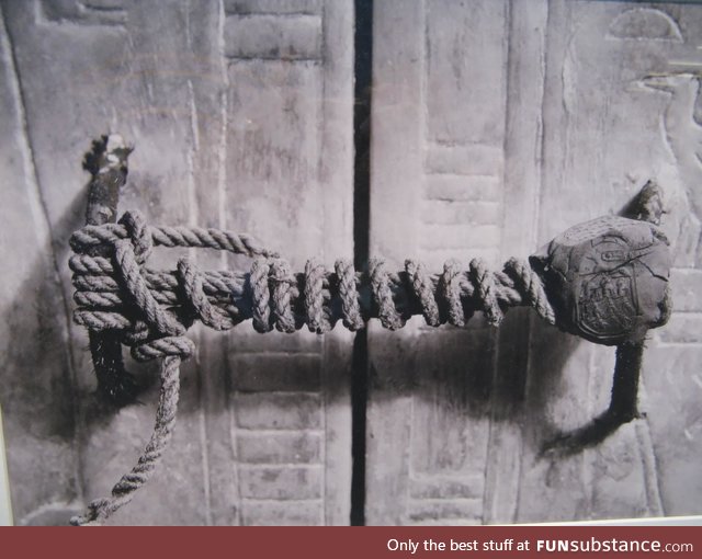 The seal of Tutankhamun's tomb before it was opened in 1923, it was unbroken for over