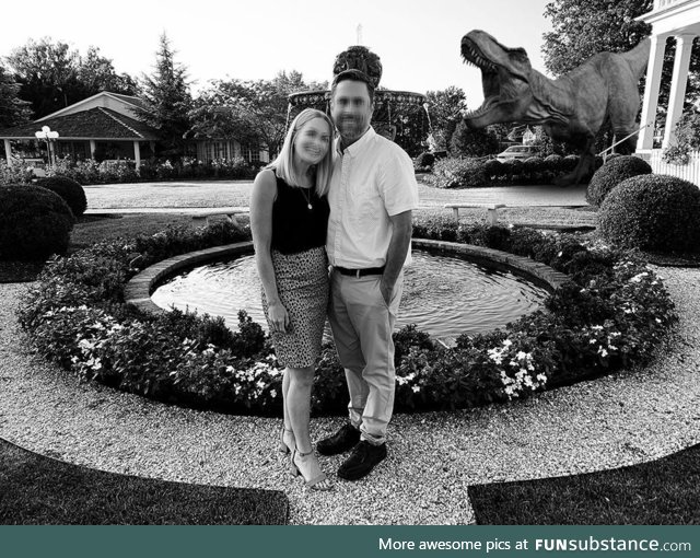 Today I began photoshopping dinosaurs into the backgrounds of family photos and replacing