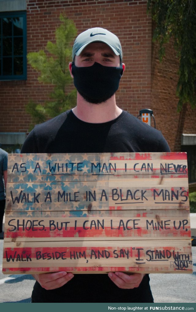Photo taken in small Swarthmore, PA protest today