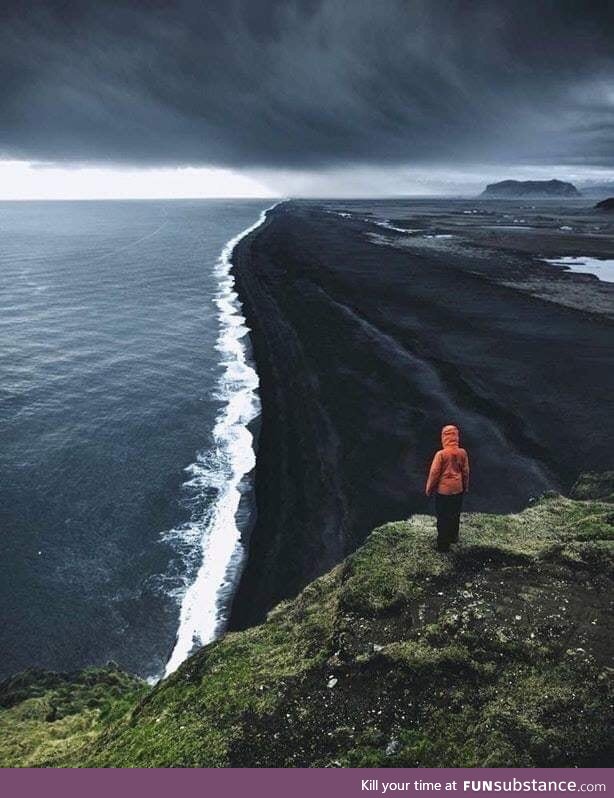 Iceland’s black sand beach