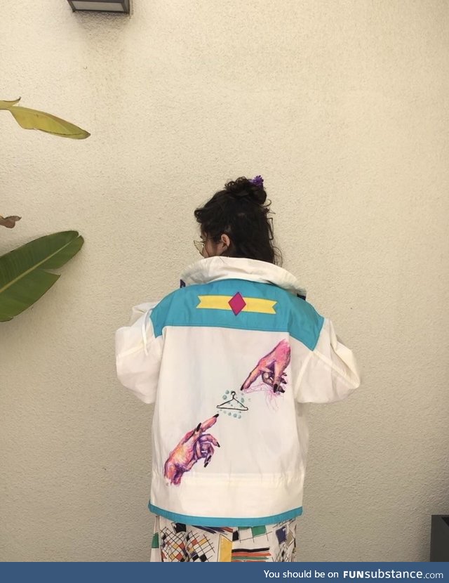 I painted this jacket to raise money for safe abortions in the south