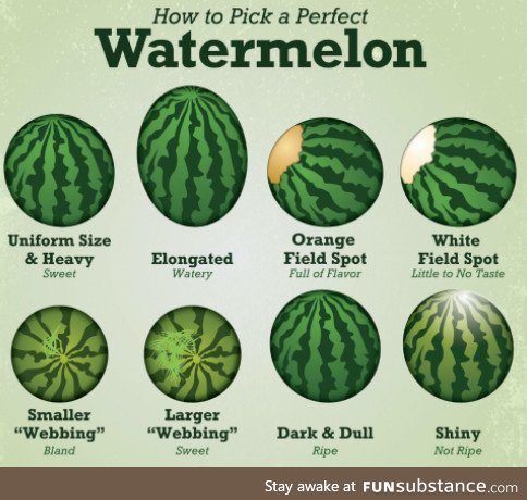 Next time you wanna pick the perfect watermelon :)
