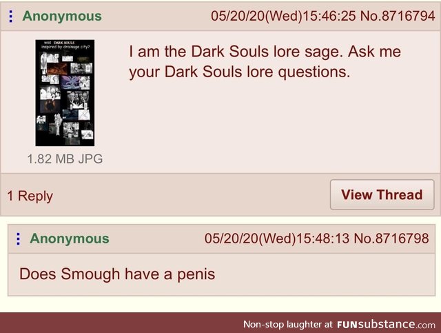 Anon asking the real questions