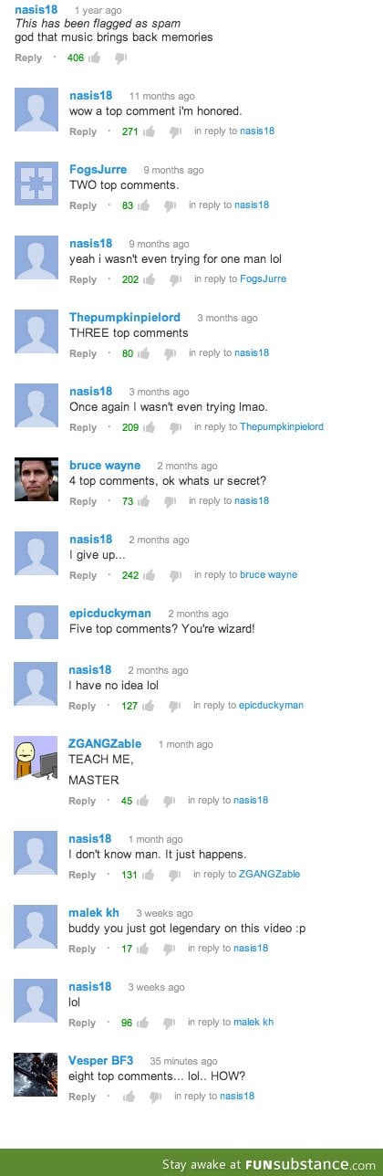 He's a top comments wizard!
