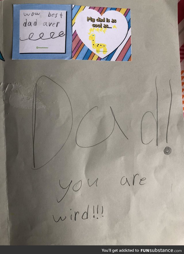 My Father’s Day card from my daughter