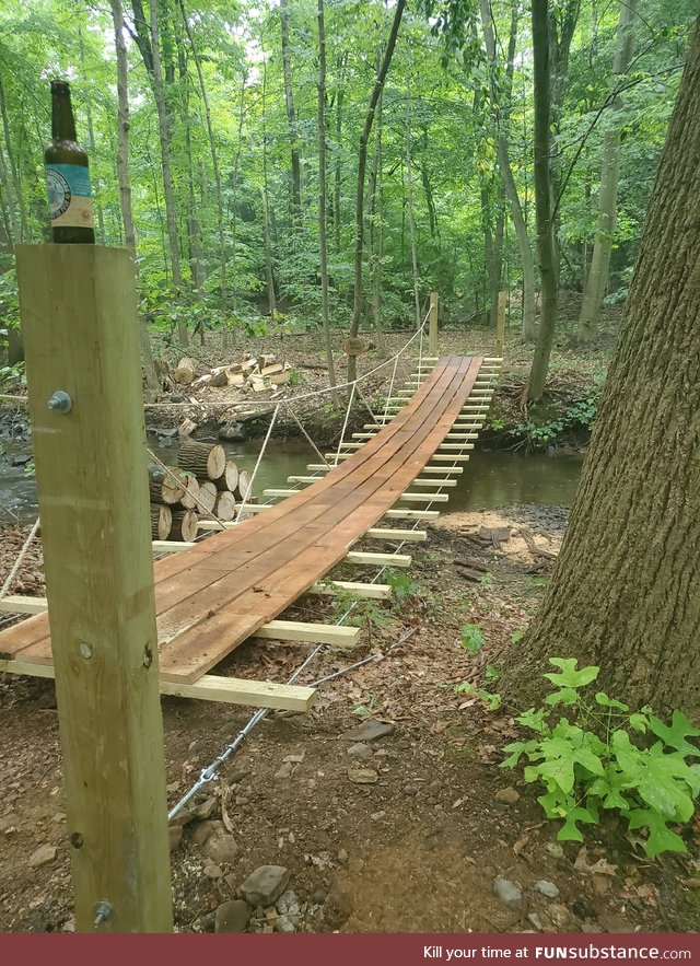 My dad and his brother got some land in the woods and this has been a little project they