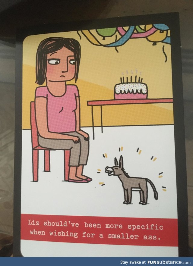 Our mom got this birthday card for my sister