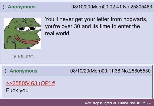 Anon acts like a complete asshole by telling me how I should live my life