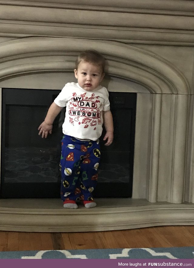 My grandson was stuck on the fireplace because he couldn’t step big enough to get down