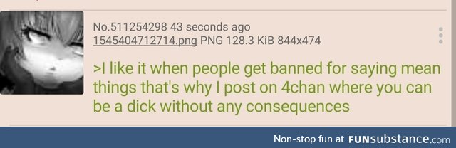 Anon feels happy when peoe get what they f*ckIN DESERVE