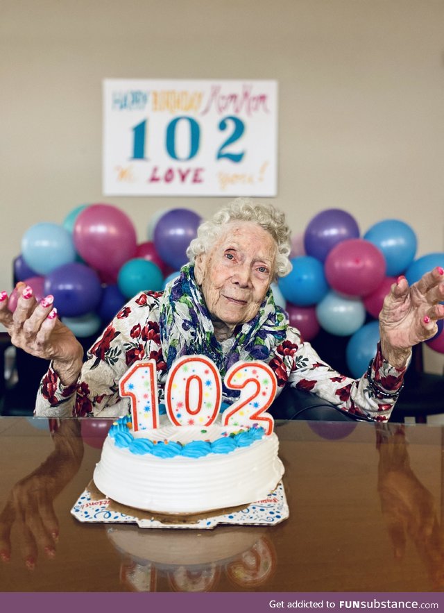 My grandmother turns 102 today!