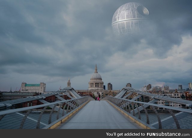 Due to less pollution we can finally see the Death Star