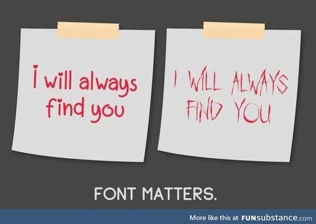 Font matters ????