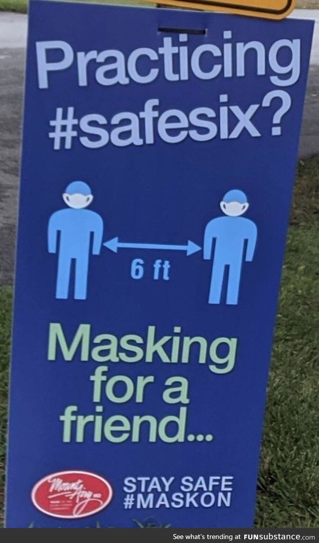Are you practicing safe six? Found in Mt. Airy, MD
