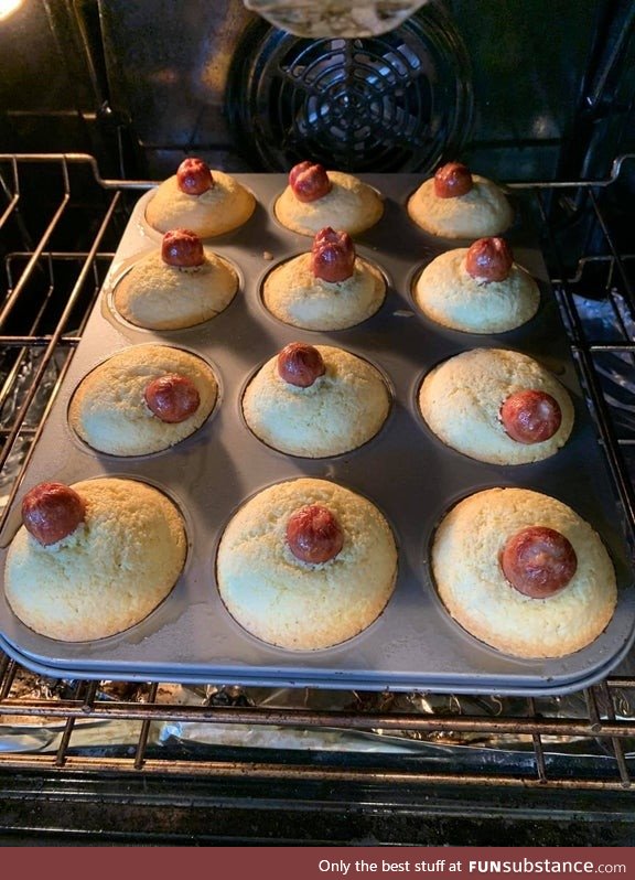 Tried to follow a pinterest recipe for corndog muffins. They did not turn out as planned