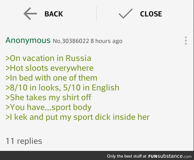 Anon gets laid in Russia