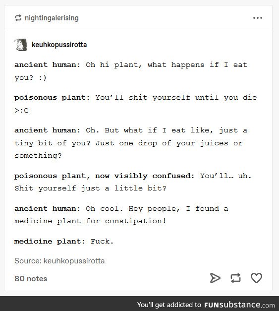 Human versus plant