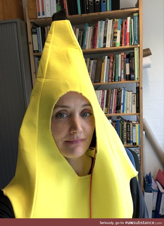 I promised to lecture as a banana if we got 20 good comments or questions. And so they
