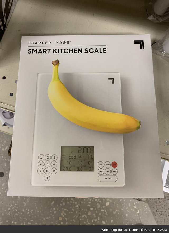 The box for this scale has a picture of a banana for scale