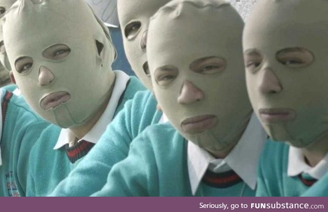 There is a school in Mexico where the students and teachers wear masks to deter