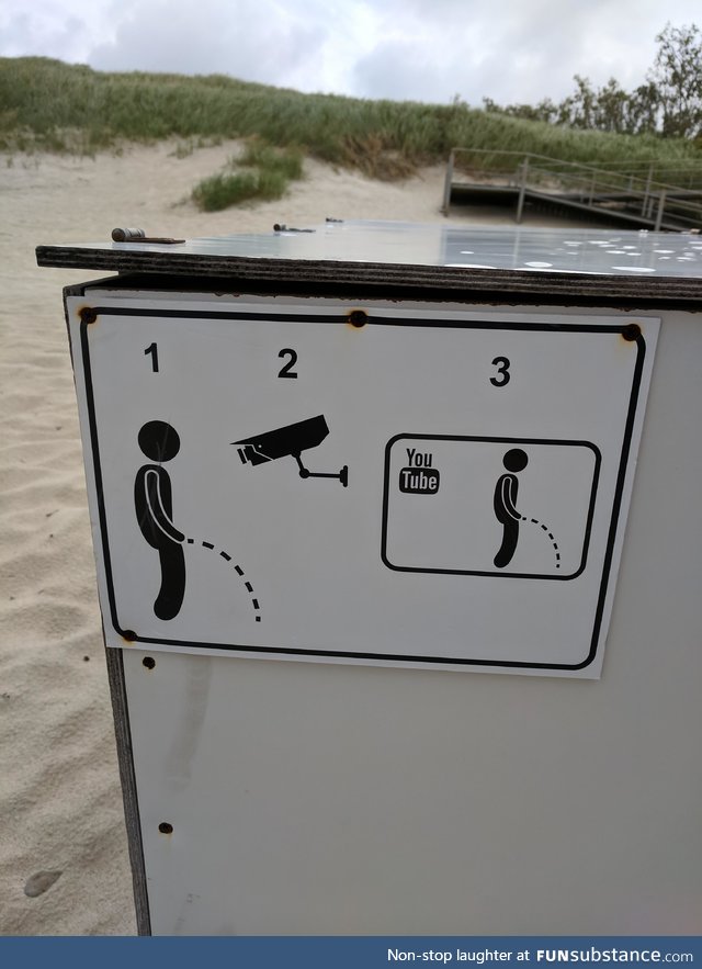 This sign on a beach in Lithuania