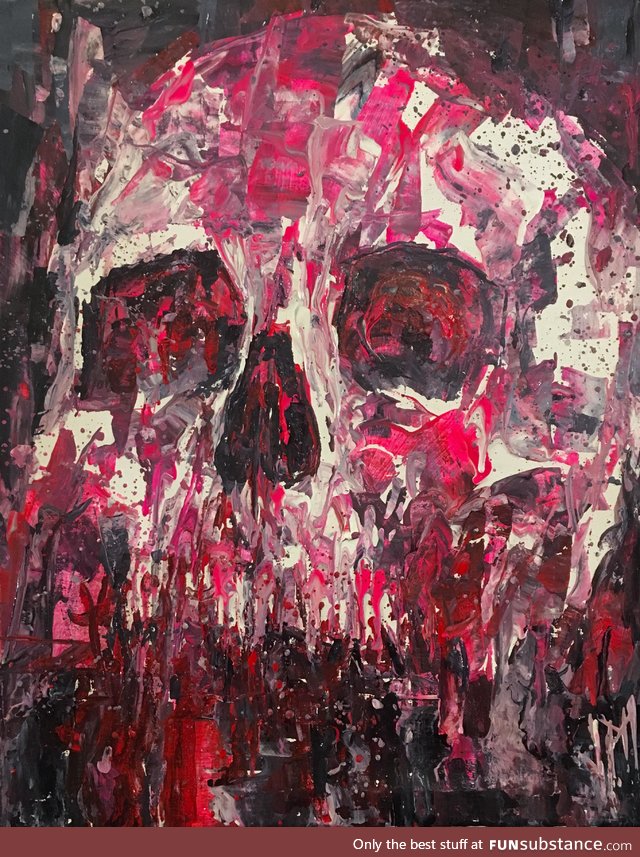 Fragmented skull painting I did