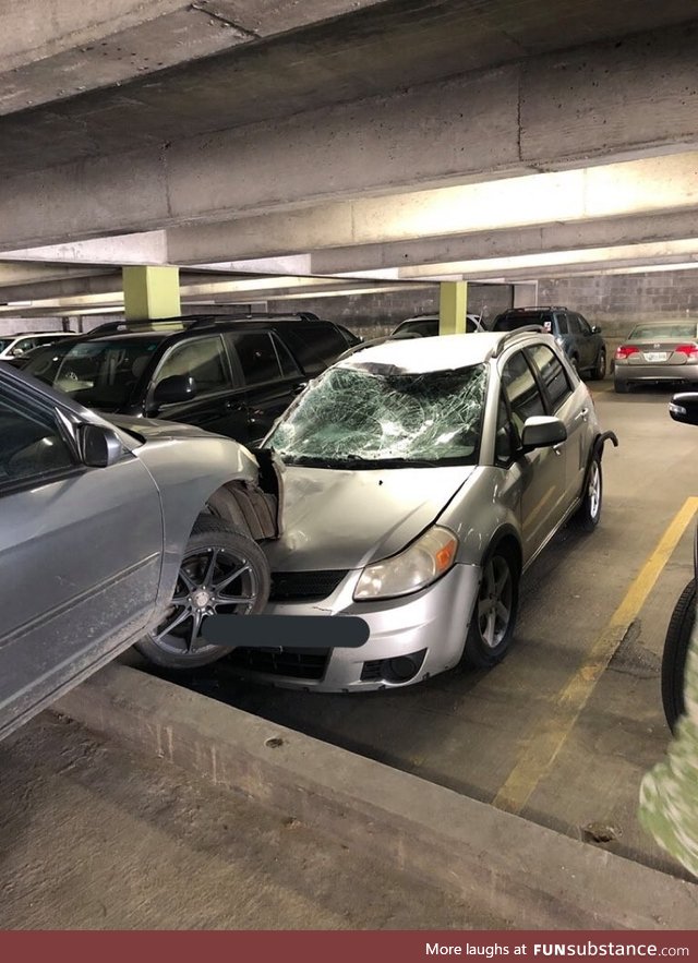A friend told me her car got totaled. I asked her what happened and she sent me this