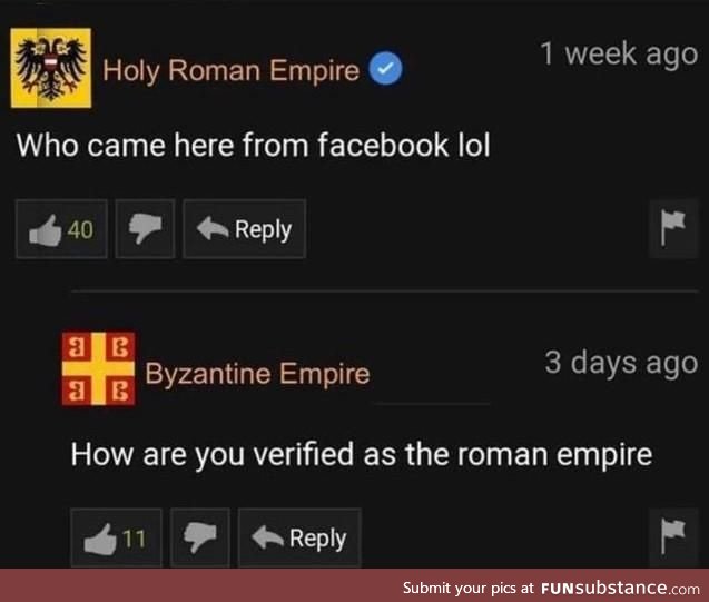 Holy Roman and actually an Empire