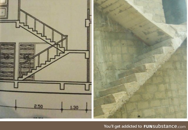 Built the stairs exactly as instructed, boss