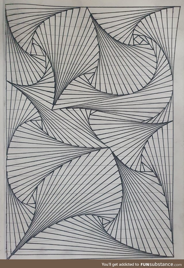Drawn using only straight lines