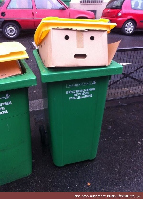 Donald trump garbage bin