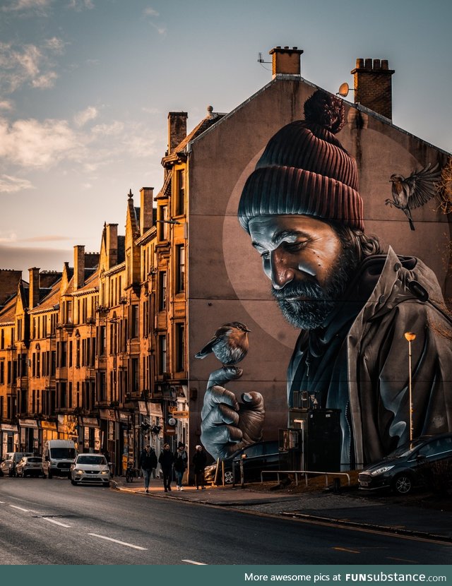 Amazing street art by Smug in Glasgow