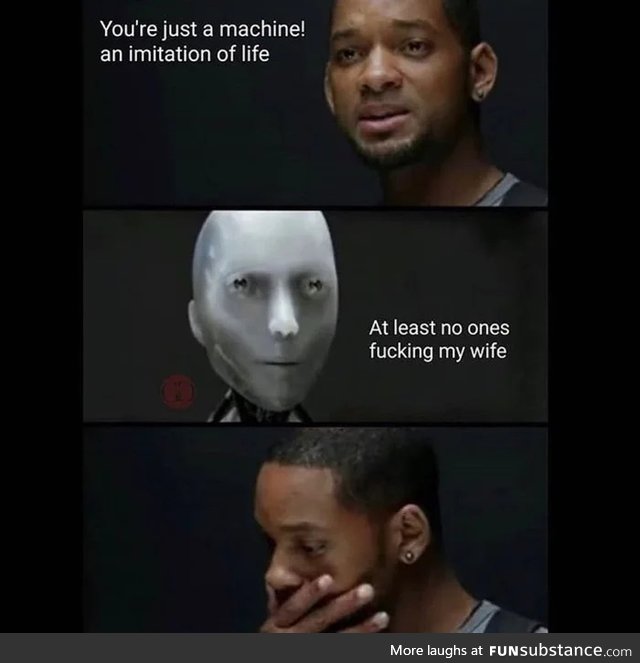 No one told Will Smith that this robot is savage