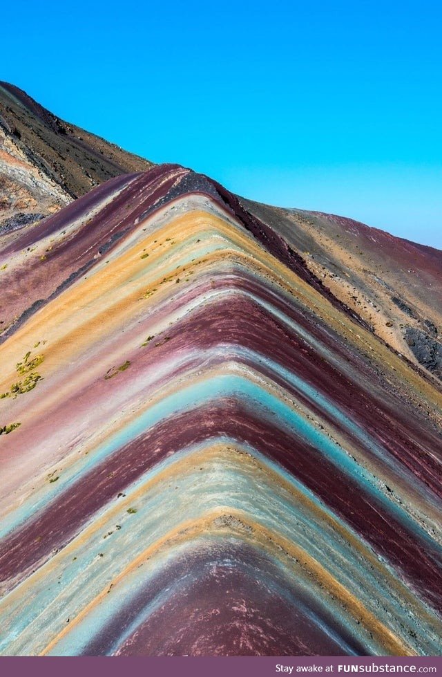 Rainbow Mountain in Peru peaks at just over 17,000 feet