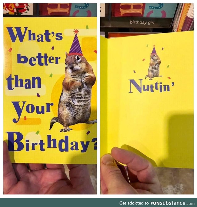 This child’s birthday card was created in blissful ignorance