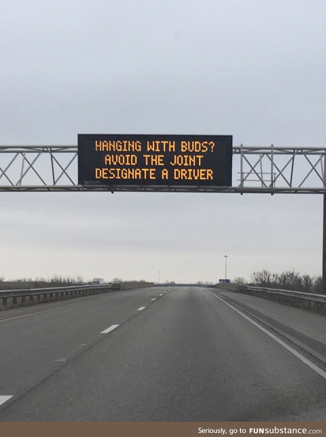 Legal marijuana puns, courtesy of the Illinois Dept of Transportation