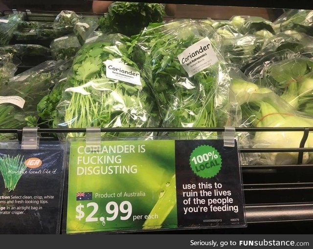 Coriander is what now?