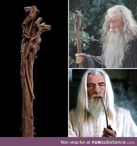 In The Lord of the Rings, Gandalf carried his pipe in his staff