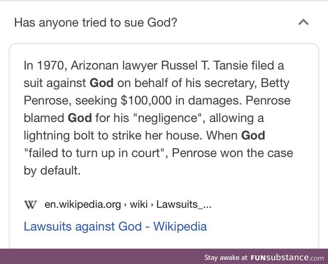 Obviously it’s gods fault mr judge