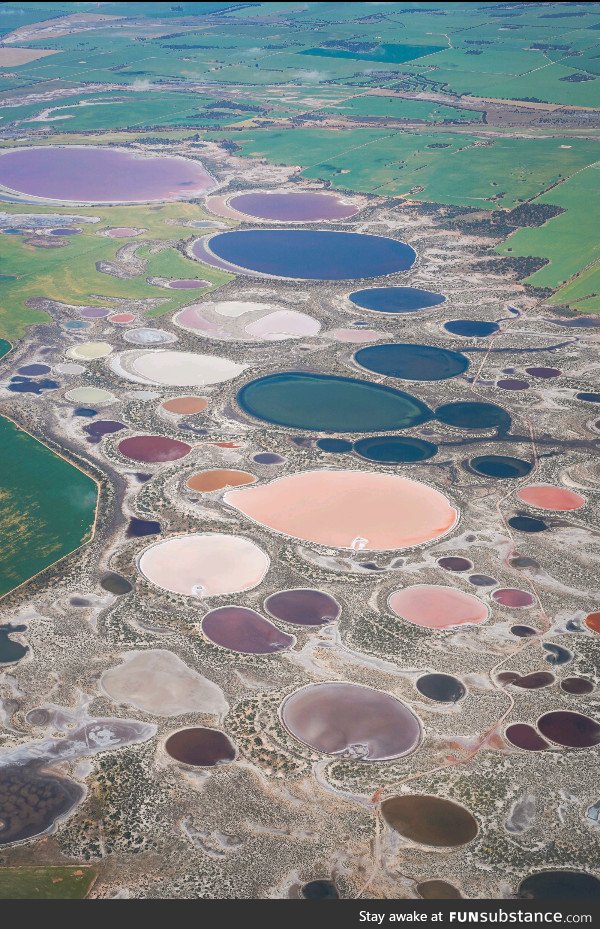 Almost unknown salt lakes in western Australia