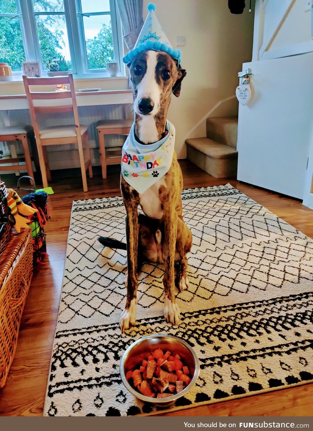 Steak and carrots for his 2nd birthday