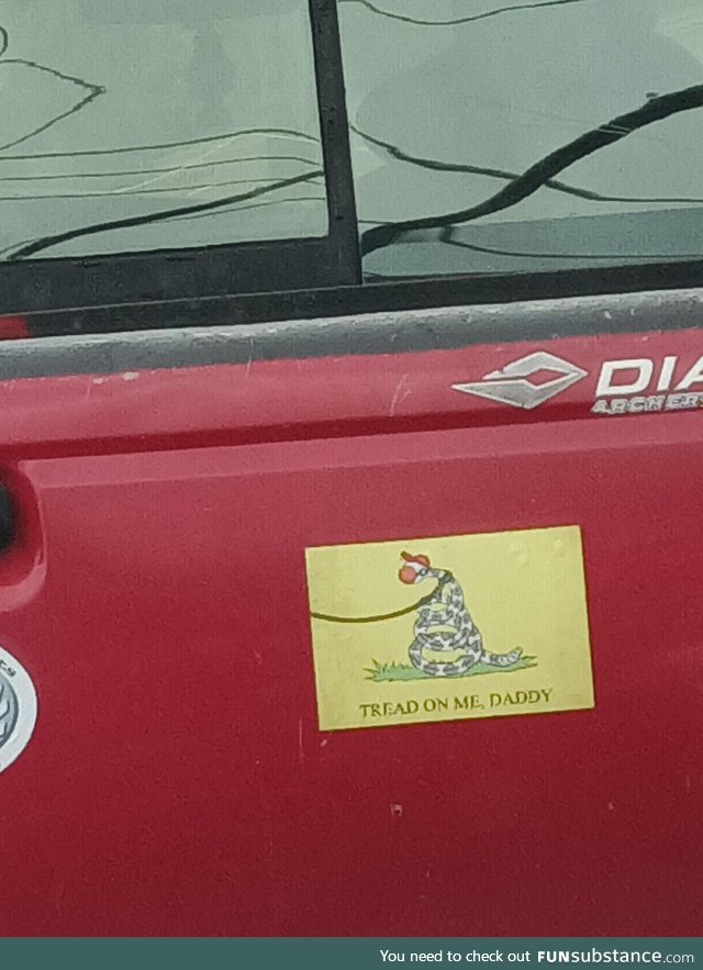 Saw this bad boy on a car in front of me today